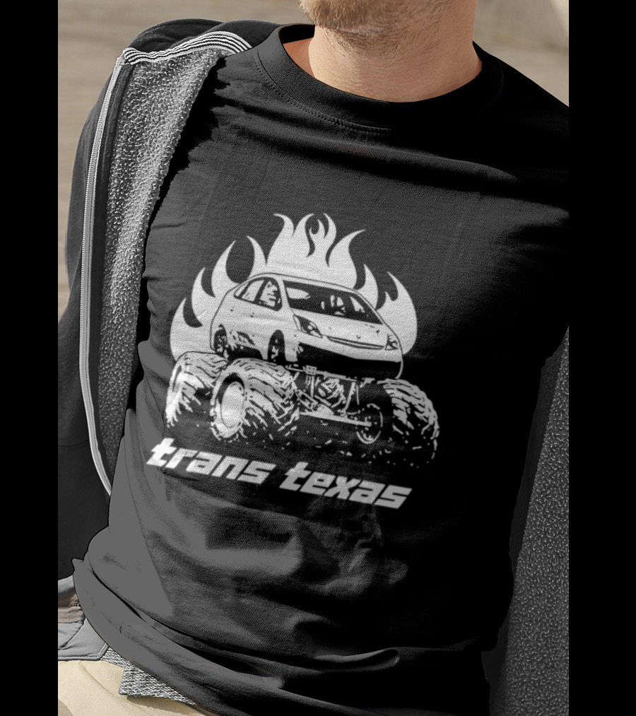 Trans Texas Monster Truck Fiery Off Road Power T-Shirt