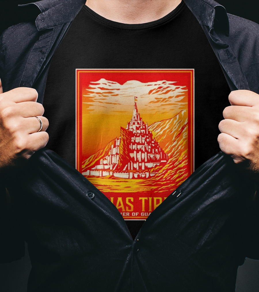 Visit Minas Tirith Tower Of Guard Fantasy Travel Middle Earth T-Shirt