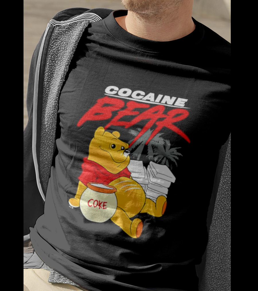 Winnie The Pooh Cocaine Bear Coke Honey Pot T-Shirt