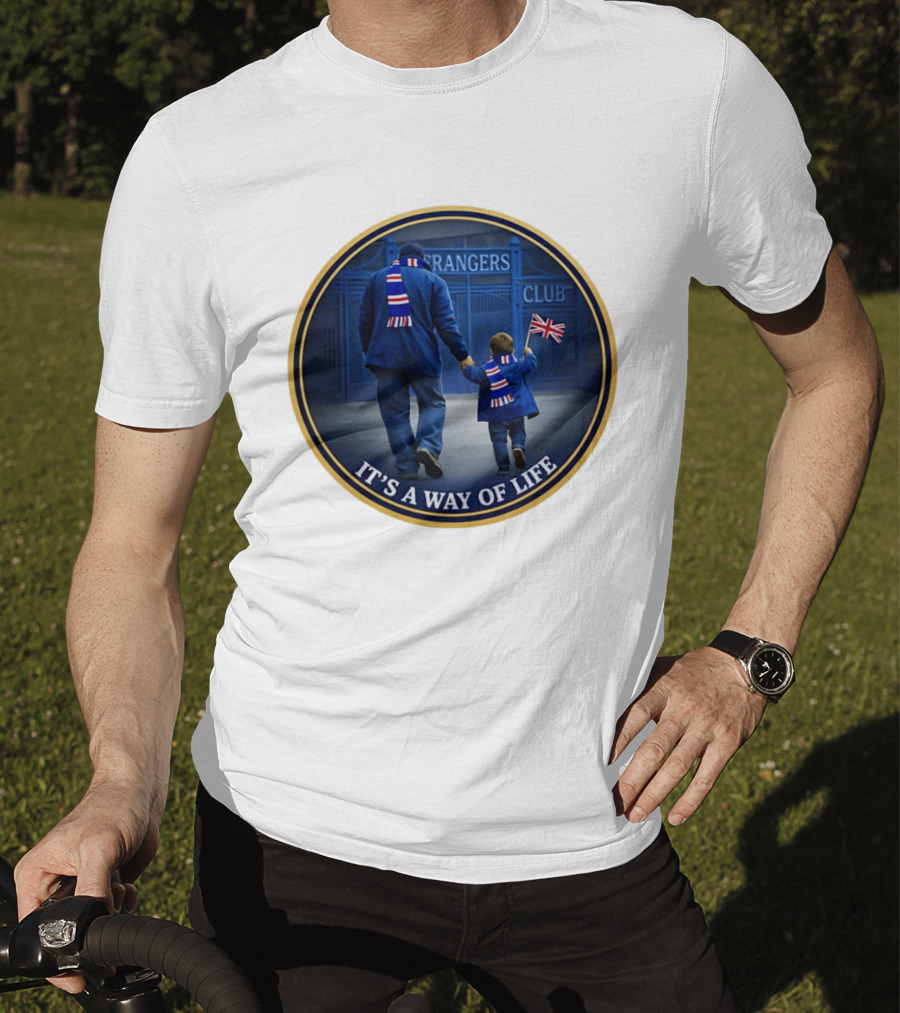 Rangers FC It's A Way Of Life Union Jack Flag Fans T-Shirt