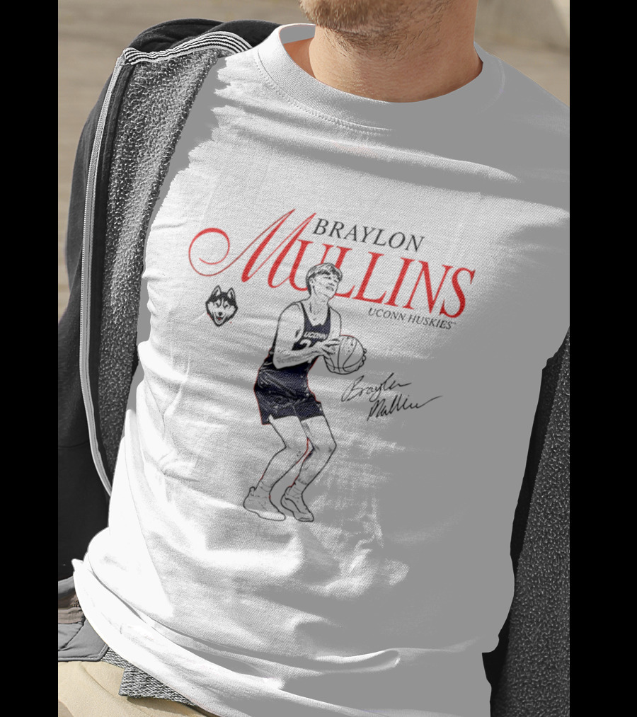 Braylon Mullins UConn Huskies Basketball Iconic Athlete T-Shirt