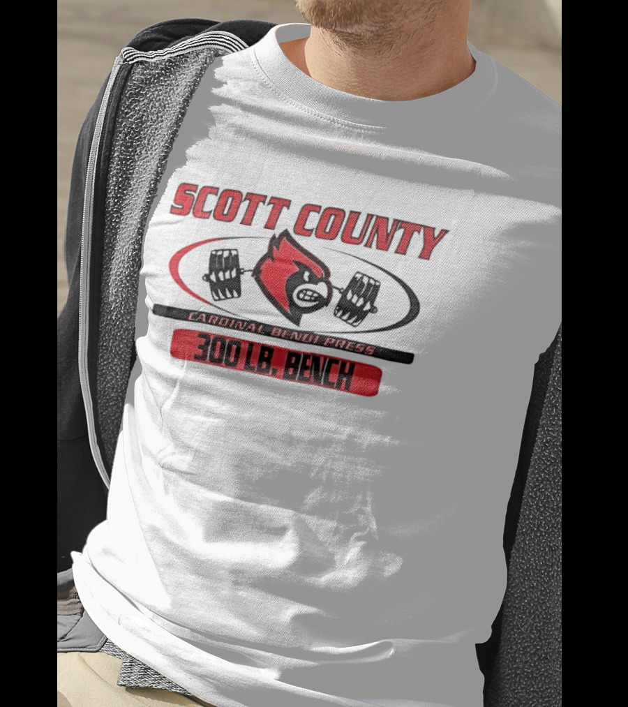 Scott County Cardinal Bench Press Gym T-Shirt