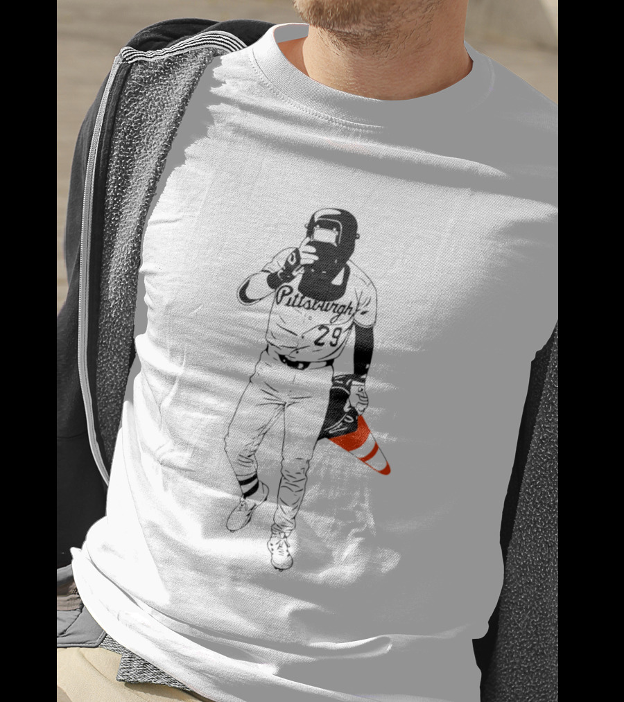 Fear The Cone Pittsburgh Baseball Player With Cone Warning T-Shirt