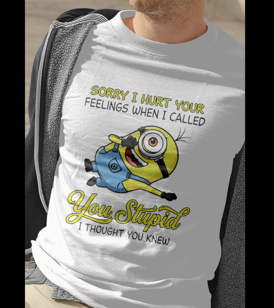 Sorry I Hurt Your Feelings When I Called You Stupid Minion Humor T-Shirt