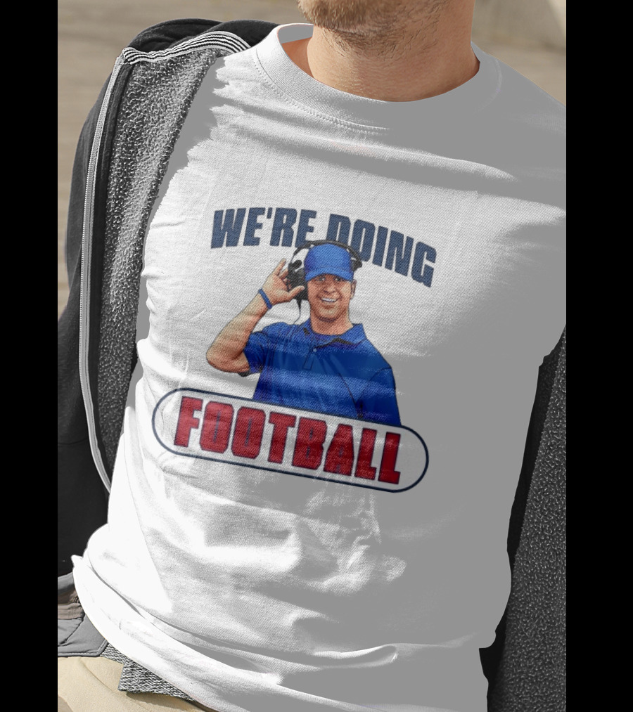 New York Giants We're Doing Football Coach Headset T-Shirt