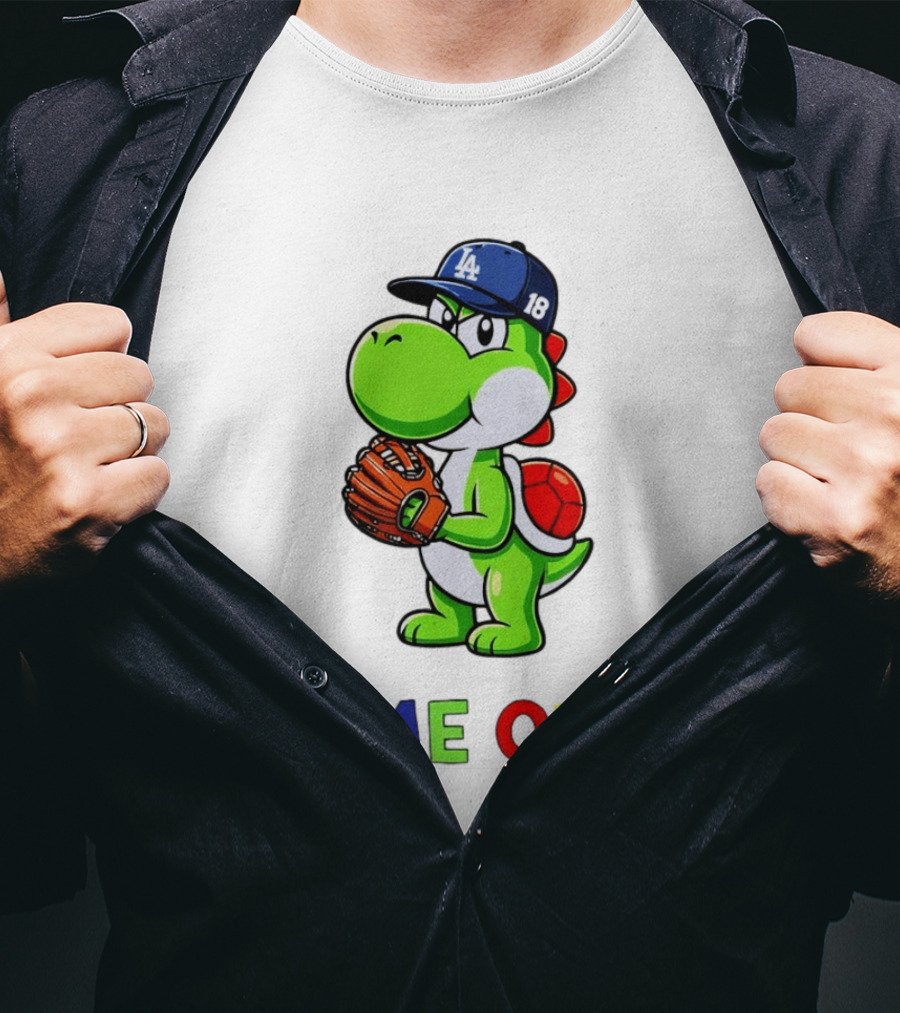 Yoshinobu Yoshi Super Mario LA Dodgers Baseball Game Over T-Shirt