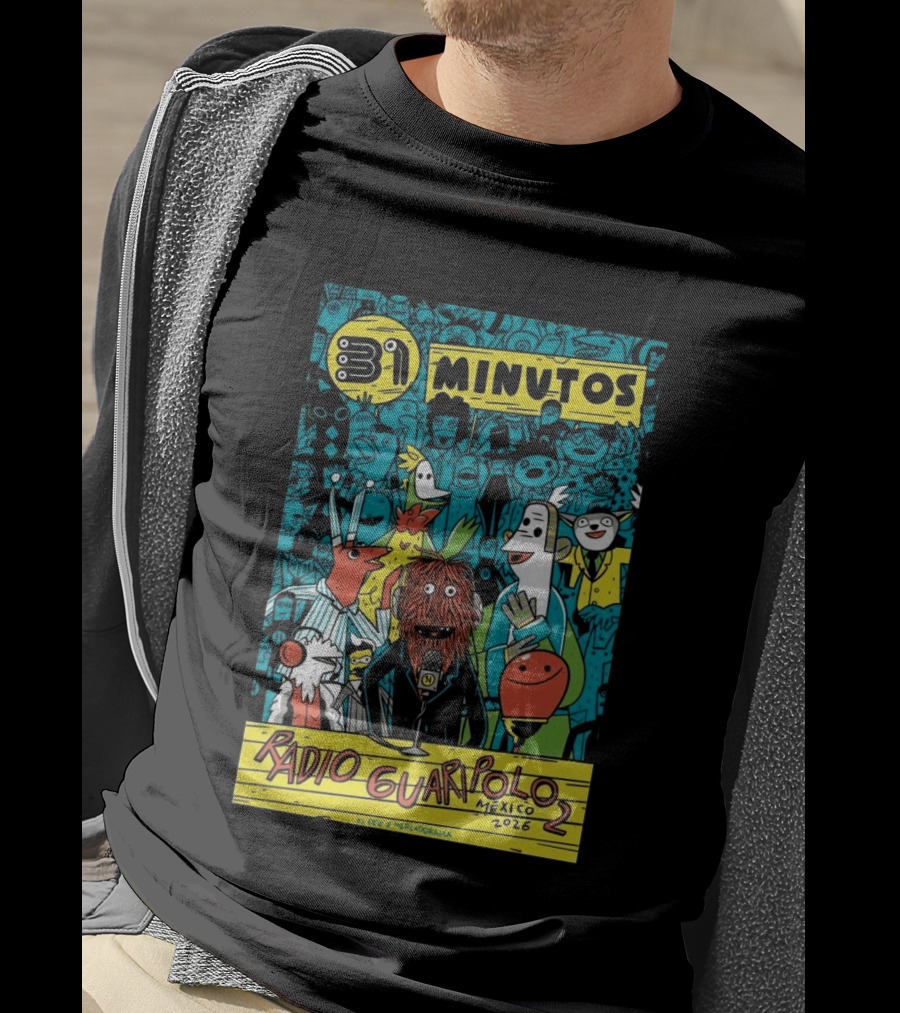 31 Minutos Radio Guaripolo Mexico 2026 Tour Characters Crowd Scene T-Shirt