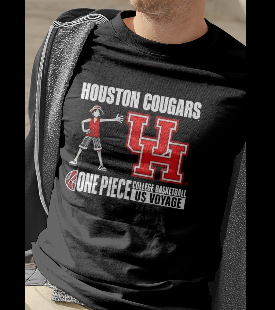 Houston Cougars UH One Piece College Basketball US Voyage T-Shirt