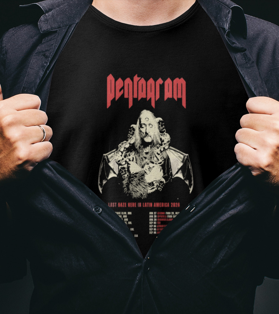 Pentagram Last Daze Here Latin America Tour 2026 T-Shirt