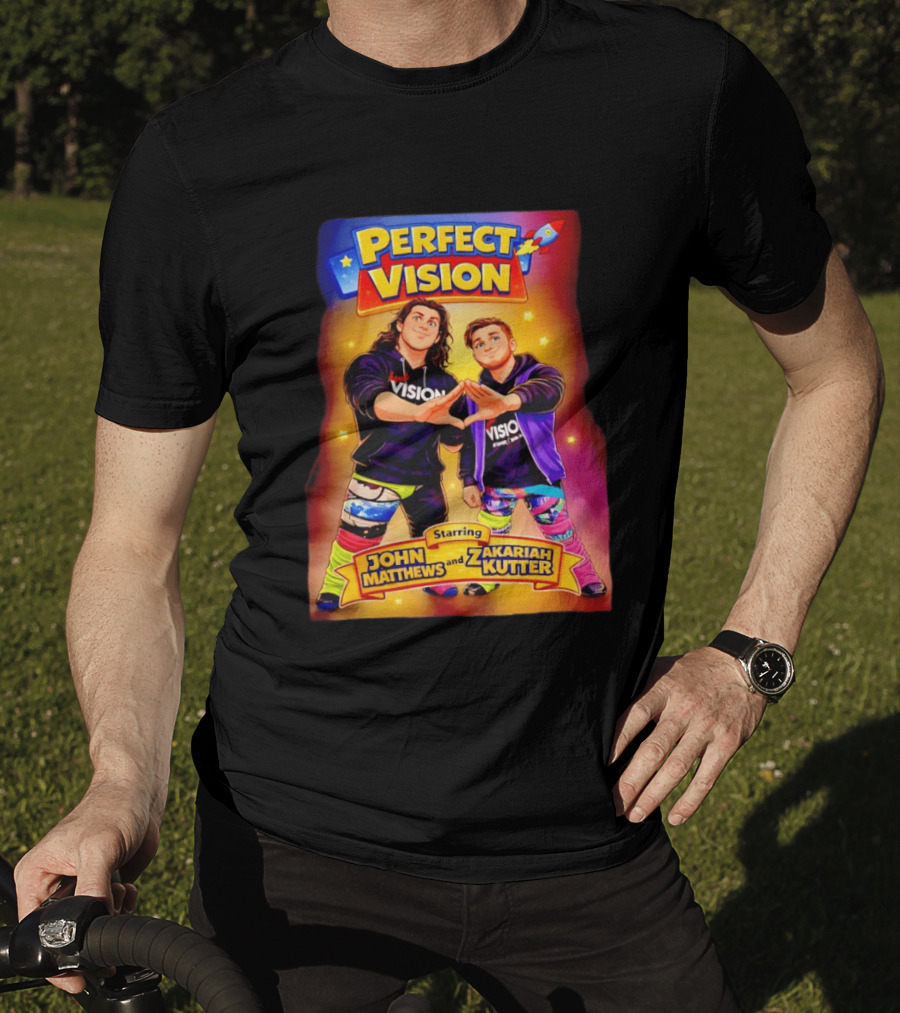 Perfect Vision Starring John Matthews And Zakariah Kutter Rocket T-Shirt