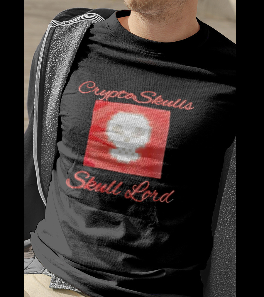 Crypto Skulls Skull Lord Pixel T-Shirt