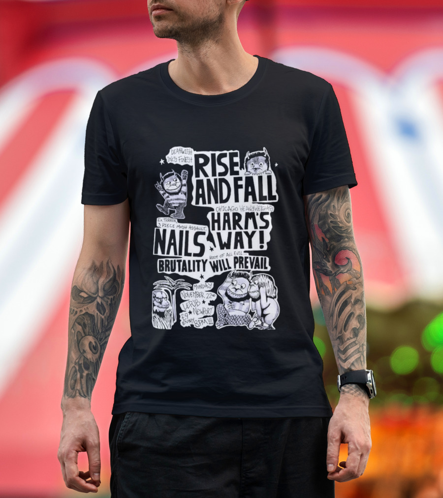 Rise And Fall Harm's Way Nails Brutality Will Prevail T-Shirt