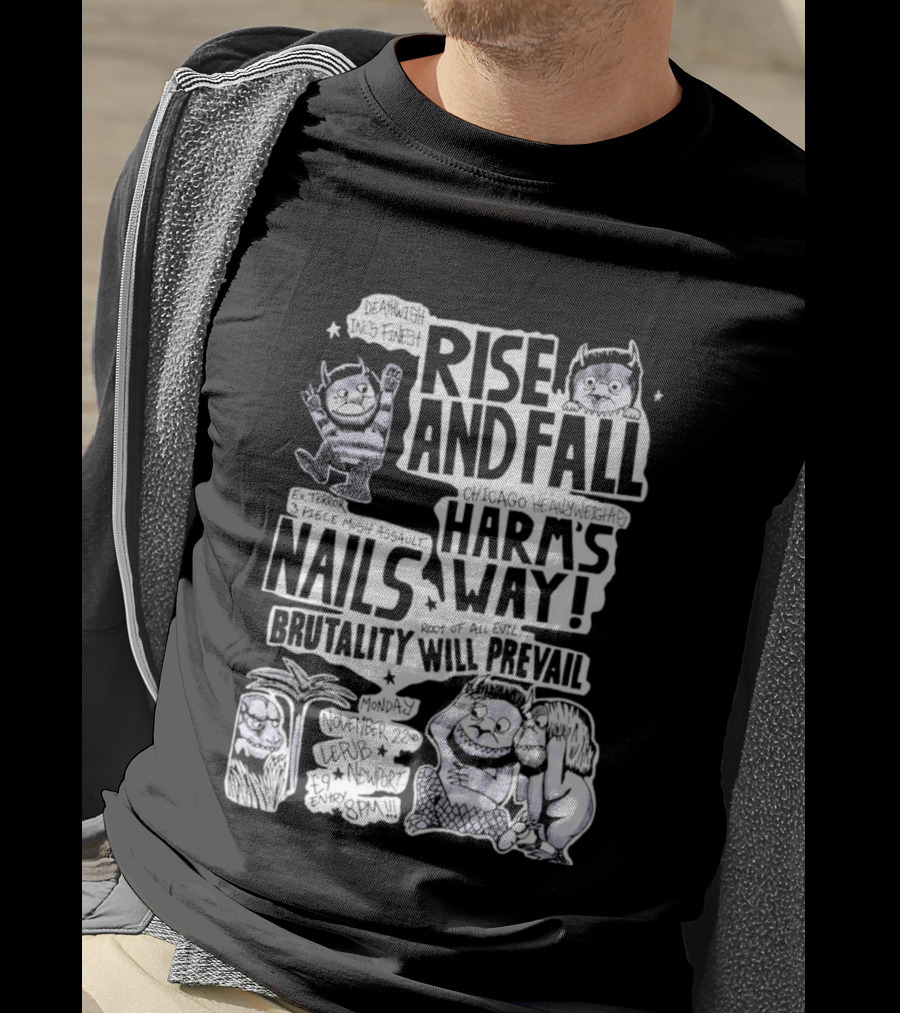 Rise And Fall Harm's Way Nails Brutality Will Prevail T-Shirt