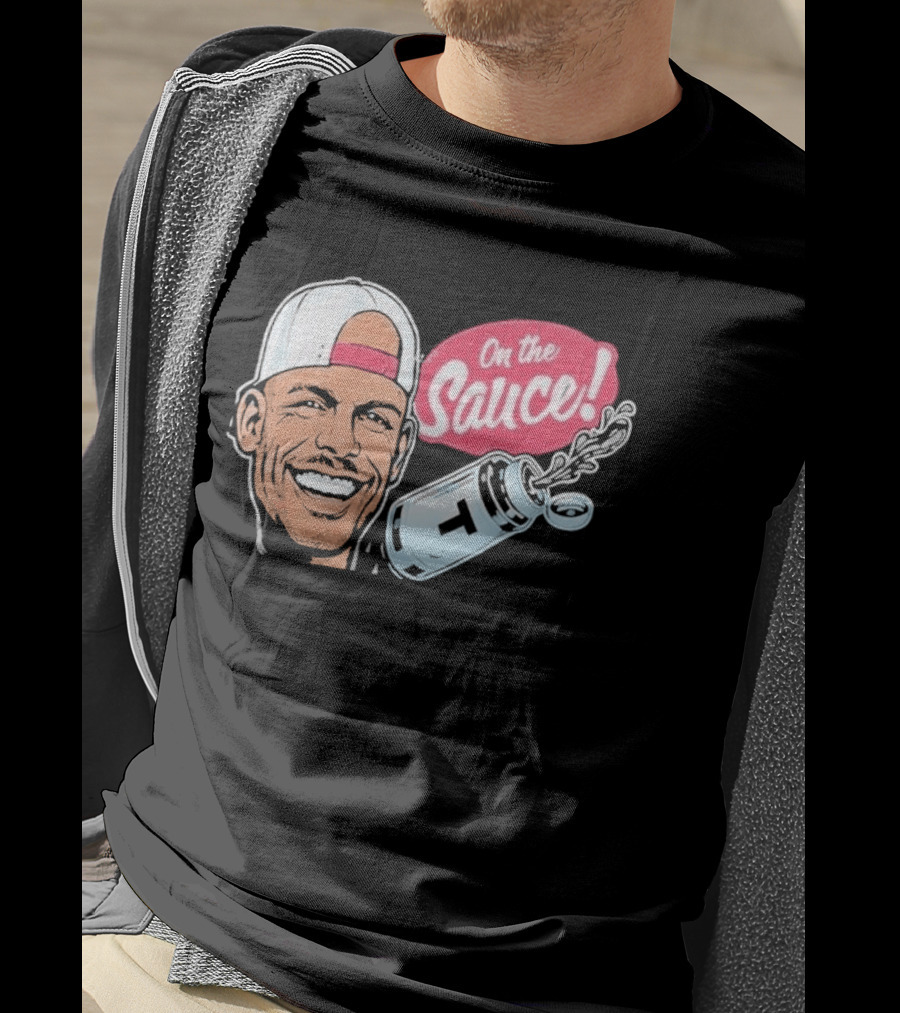Joey Swoll On The Sauce Smiling Cartoon Character With Salt Shaker T-Shirt