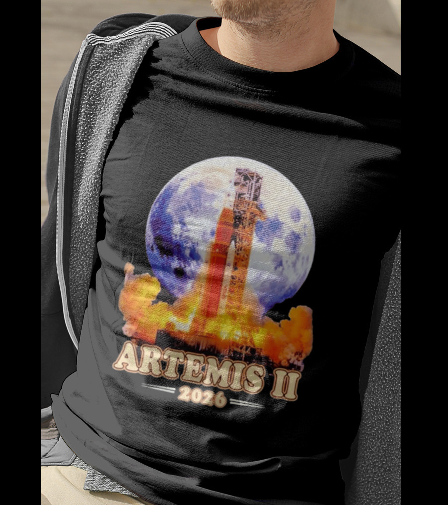 Artemis II Rocket Launch 2026 Moon Exploration T-Shirt