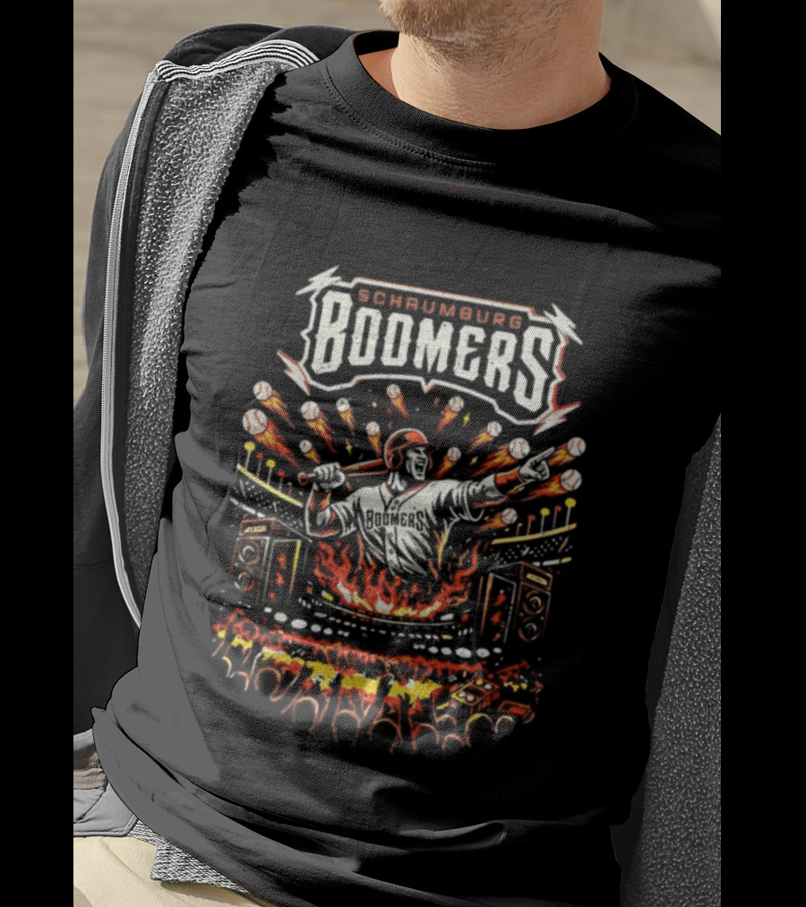 Boomers Baseball Rock Tour 2026 Stadium Concert Explosion T-Shirt