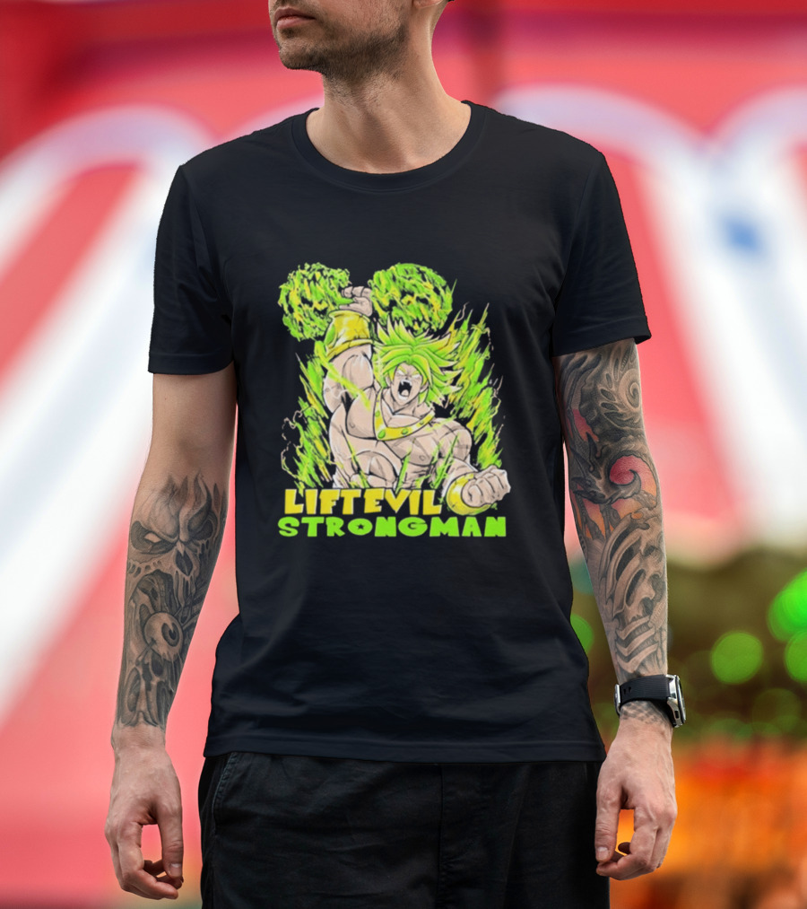 Dragon Ball Z Lift Evil Strongman Broly Power Lifting T-Shirt