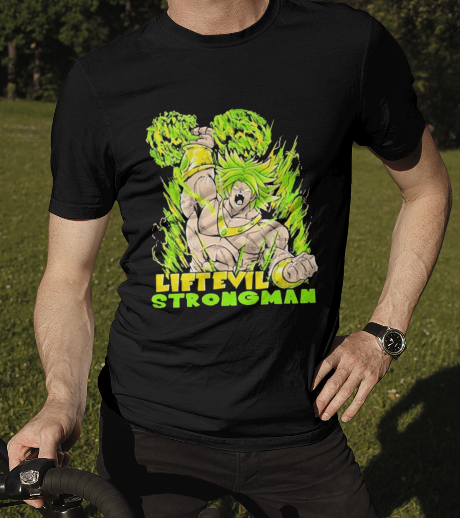 Dragon Ball Z Lift Evil Strongman Broly Power Lifting T-Shirt