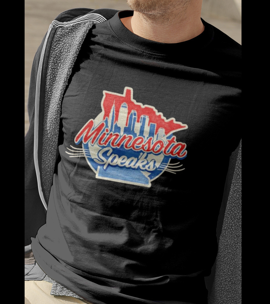Minnesota Speaks City Skyline Map T-Shirt