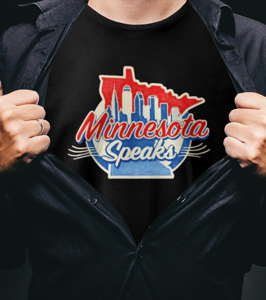 Minnesota Speaks City Skyline Map T-Shirt