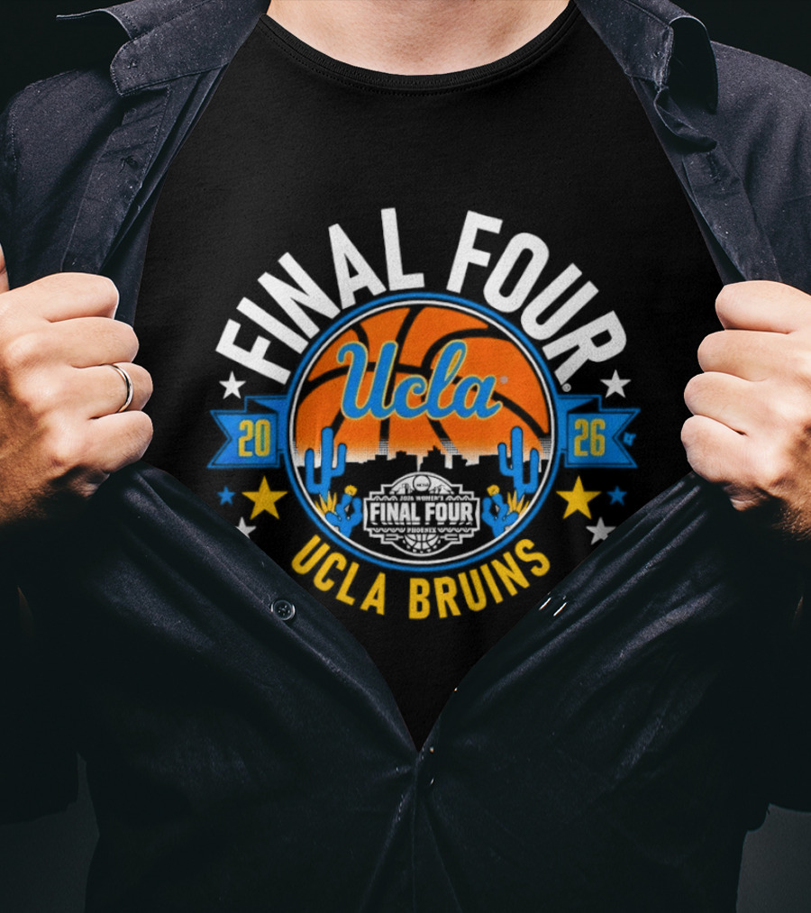 UCLA Bruins 2026 Final Four Basketball Cactus T-Shirt