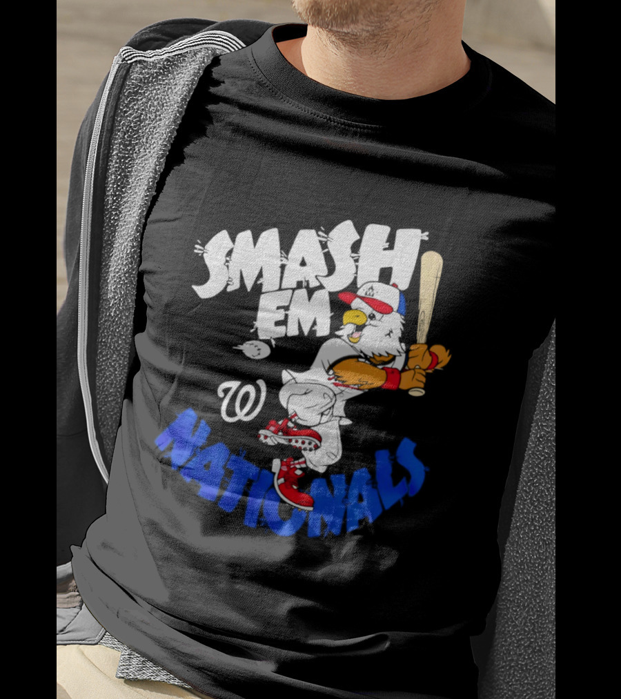 Washington Nationals Smash Em Screech Baseball T-Shirt