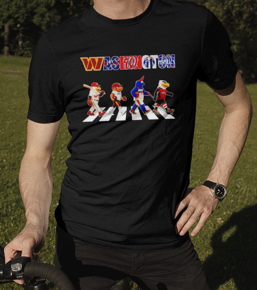 Washington Sports Mascots Walking Skyline 2026 T-Shirt