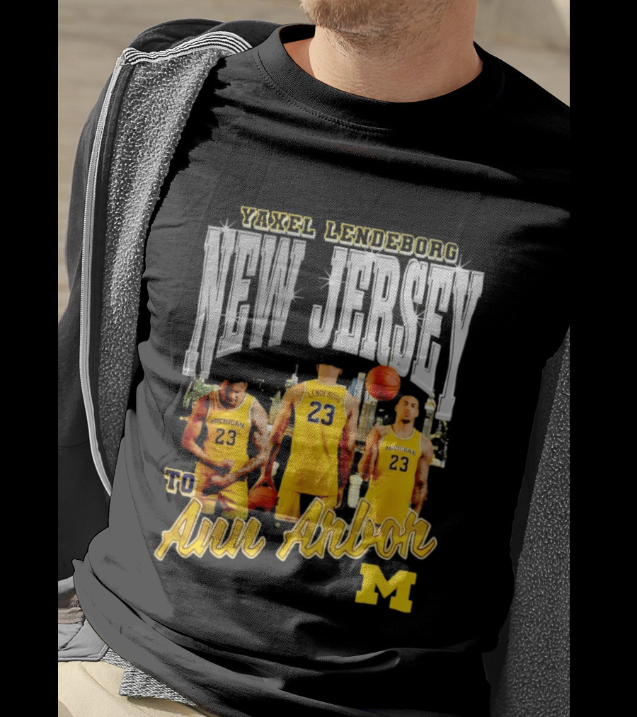 Yaxel Lendeborg New Jersey To Ann Arbor Michigan Wolverines Basketball 90s Streetwear T-Shirt