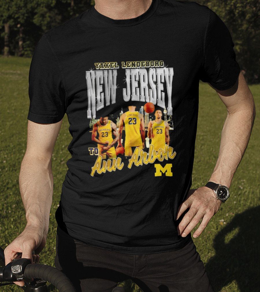 Yaxel Lendeborg New Jersey To Ann Arbor Michigan Wolverines Basketball 90s Streetwear T-Shirt