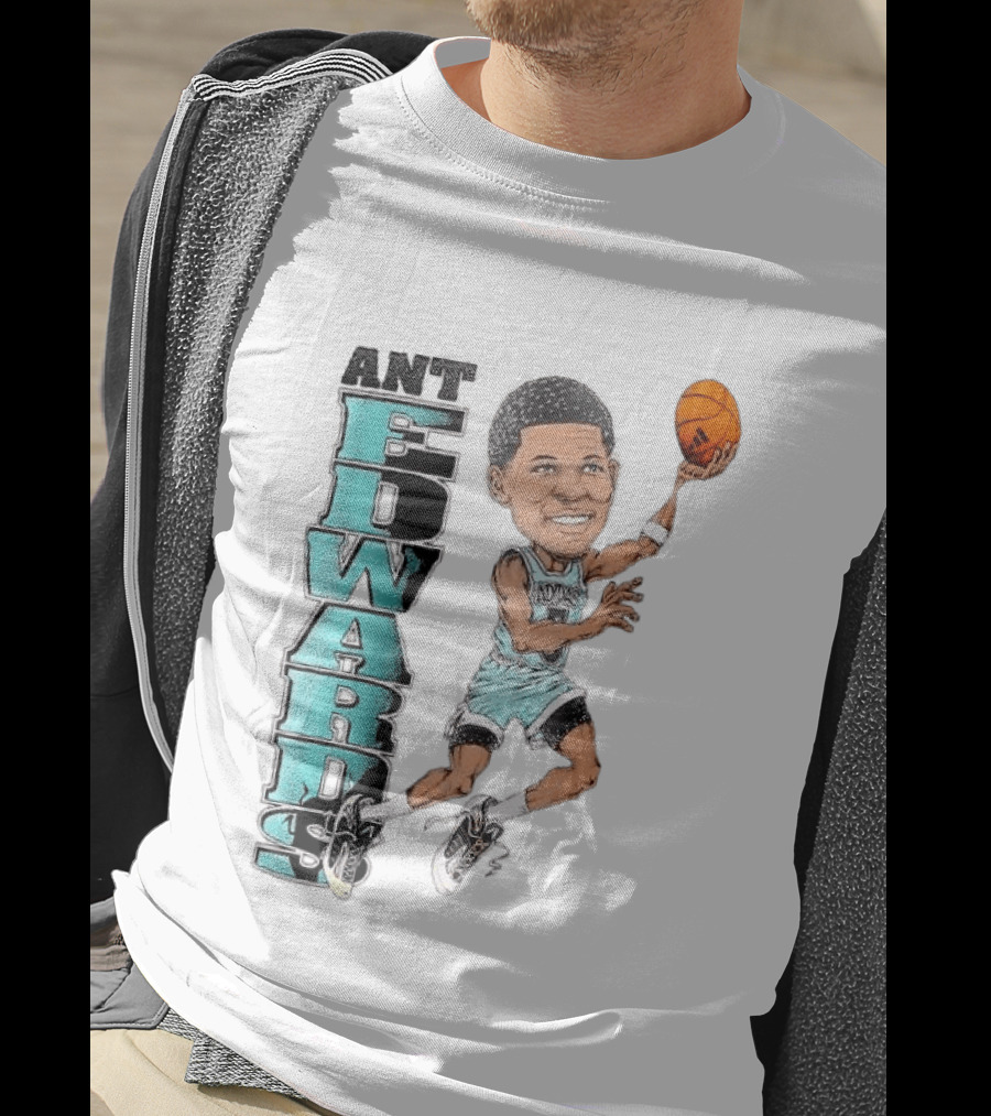 Anthony Edwards Cartoon Dunk Ant Edwards Basketball T-Shirt