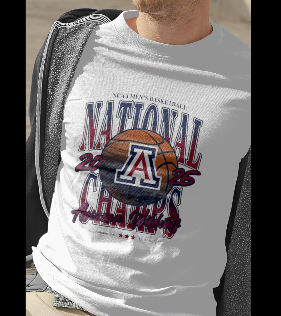NCAA Men's Basketball Arizona Wildcats 2026 National Champs San Antonio Texas April 6th T-Shirt