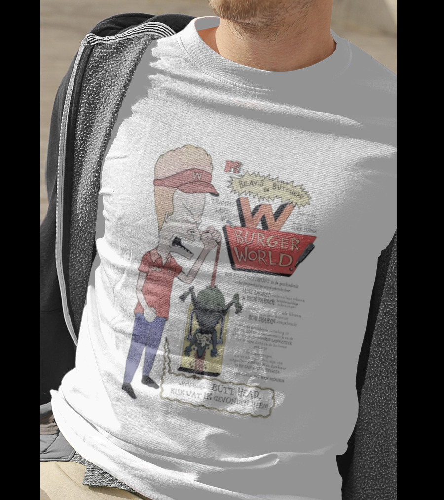 Beavis And Butt Head MTV Burger World Comedy Cartoon T-Shirt