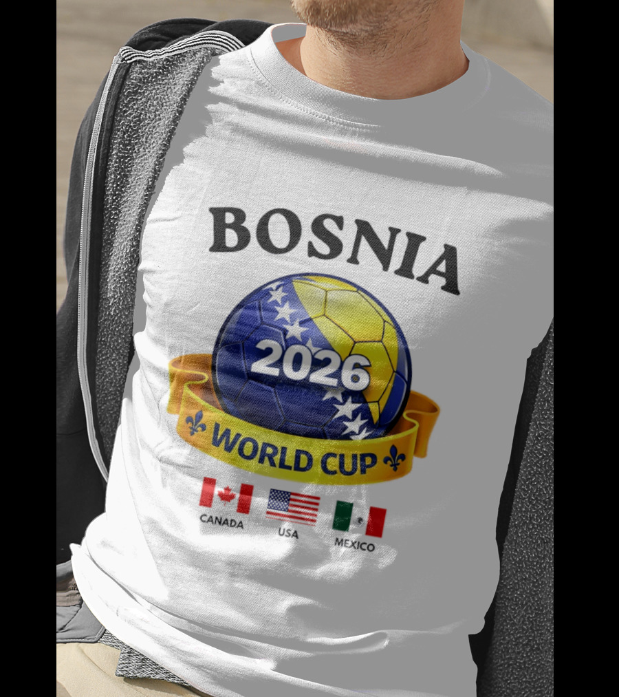 Bosnia 2026 World Cup Bosanski Zmajevi Canada USA Mexico Flag T-Shirt