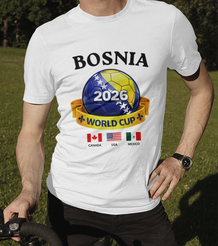Bosnia 2026 World Cup Bosanski Zmajevi Canada USA Mexico Flag T-Shirt