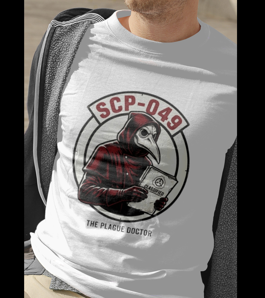SCP 049 The Plague Doctor Classified Document Circle T-Shirt