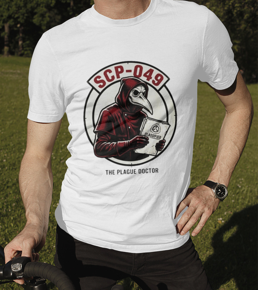 SCP 049 The Plague Doctor Classified Document Circle T-Shirt