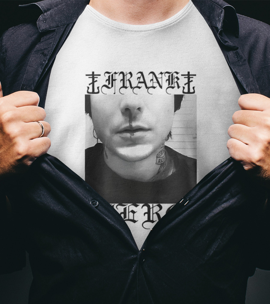 Frank Iero Nose Bleed Portrait Dark Gothic T-Shirt