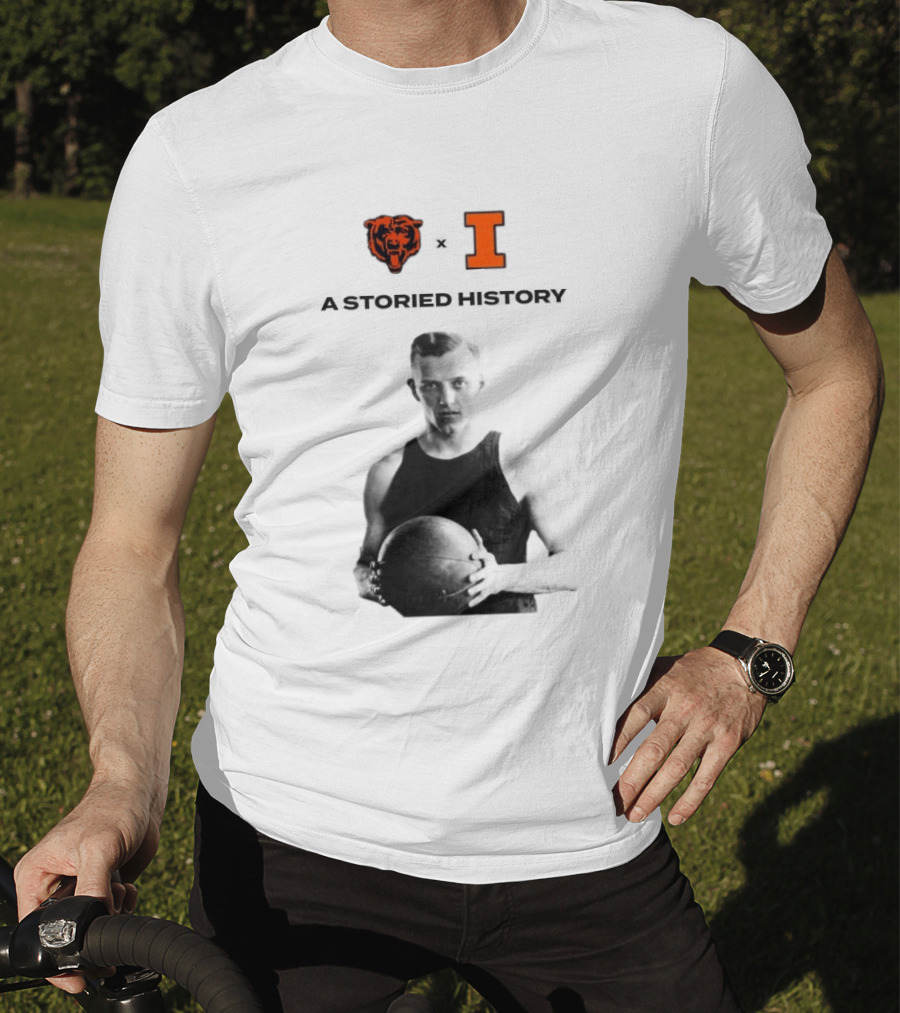 Chicago Bears Illinois Fighting Illini George Halas Storied History T-Shirt