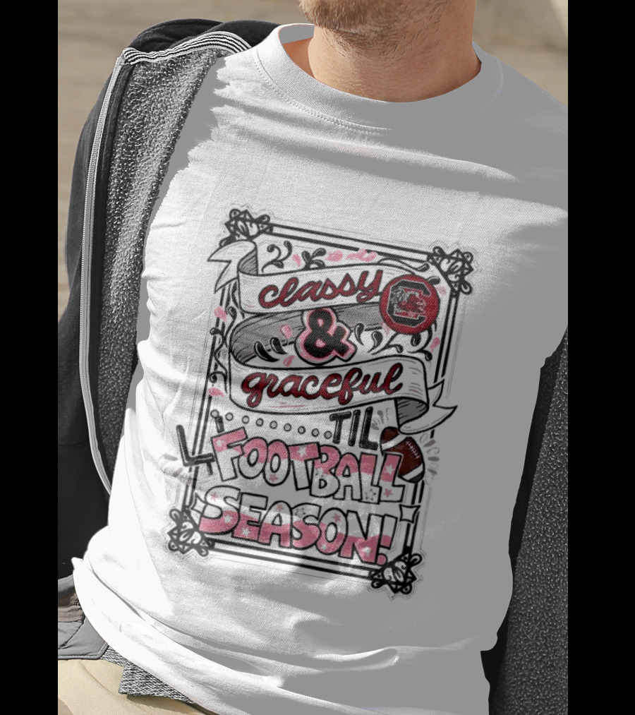 South Carolina Gamecocks Classy Graceful Garnet Football Season T-Shirt