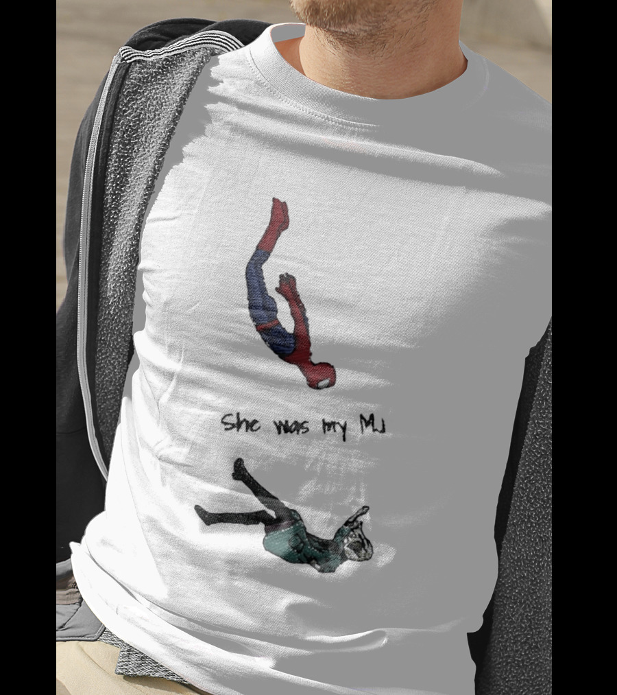 Spider Man She Was My MJ Falling Tribute Scene T-Shirt