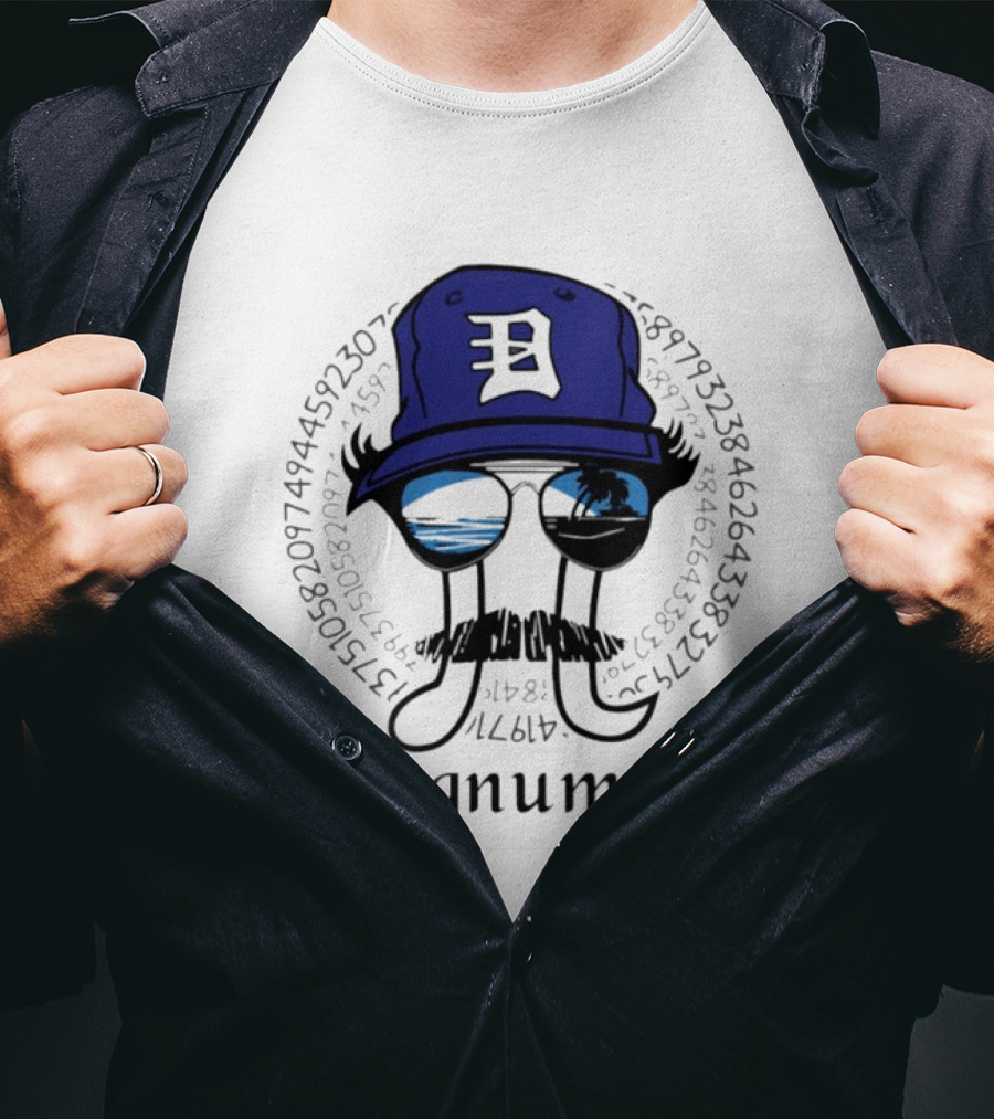 Magnum Pi Detroit Hat And Sunglasses With Pi Number Sequence T-Shirt