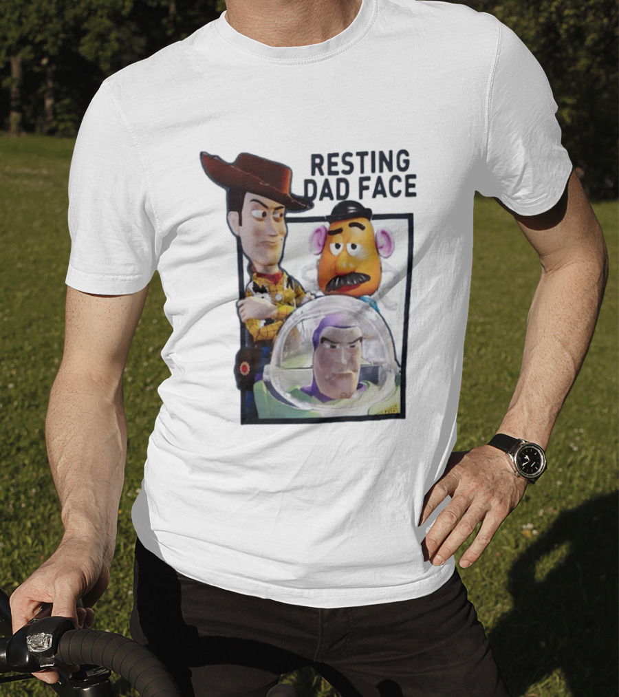 ToyStory Resting Dad Face Woody Buzz Lightyear Mr Potato Head T-Shirt