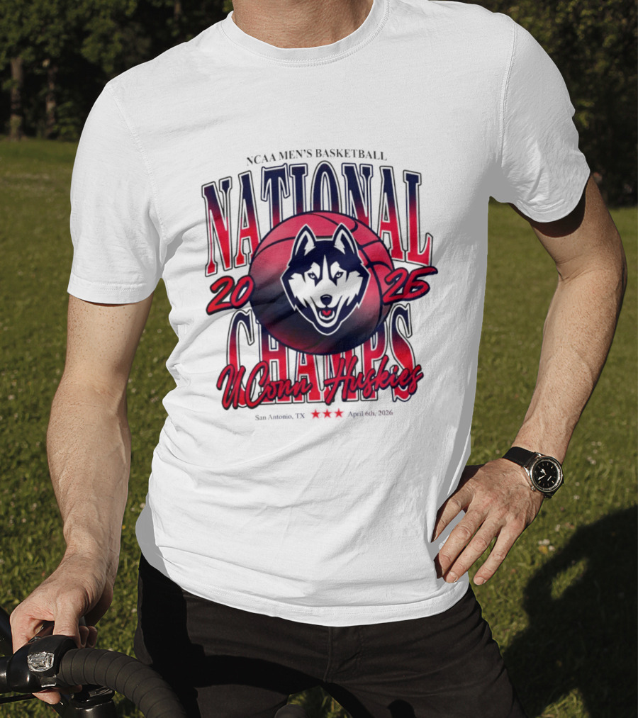 UConn Huskies NCAA Men's Basketball 2026 San Antonio National Champs T-Shirt