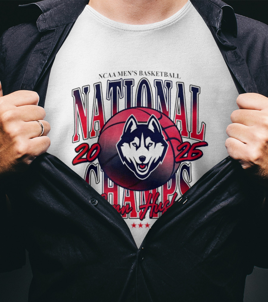 UConn Huskies NCAA Men's Basketball 2026 San Antonio National Champs T-Shirt