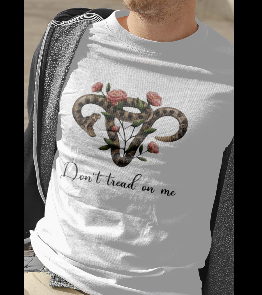 Uterus Snake Flower Don't Tread On Me T-Shirt