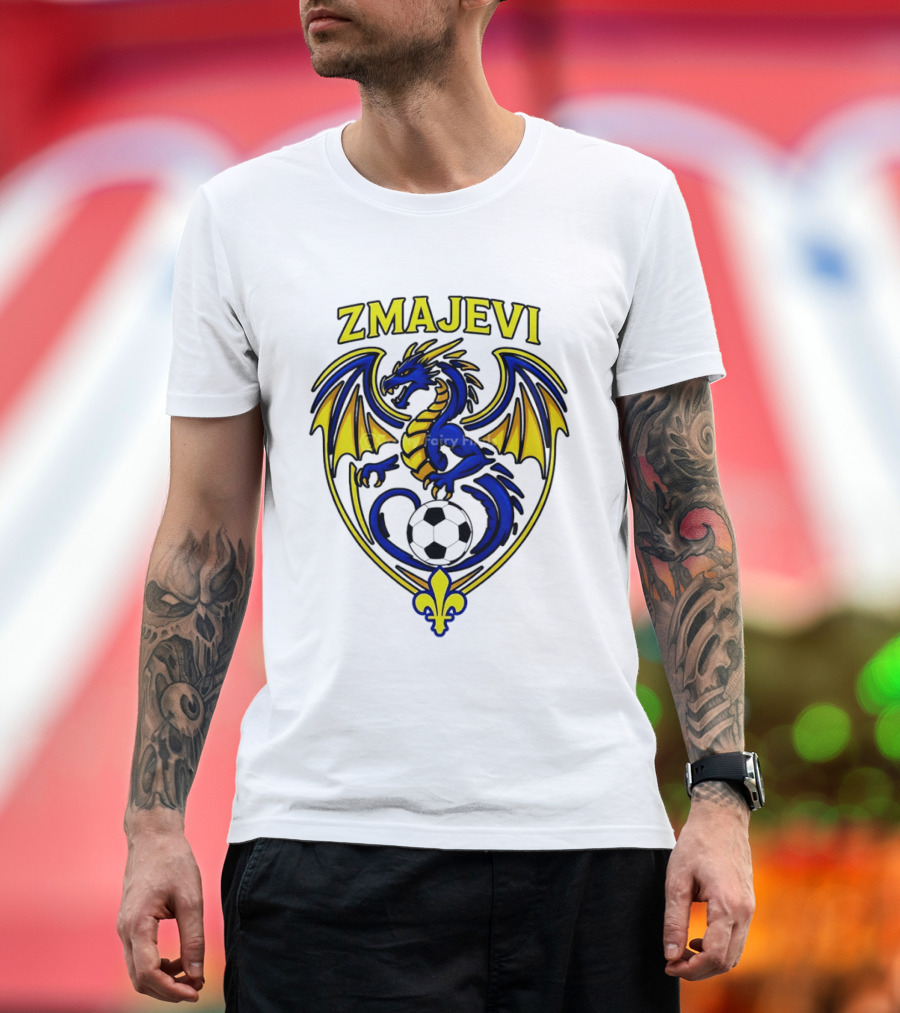 Zmajevi Bosnian Soccer Bosanski Zmajevi Dragon Crest World Cup 2026 T-Shirt