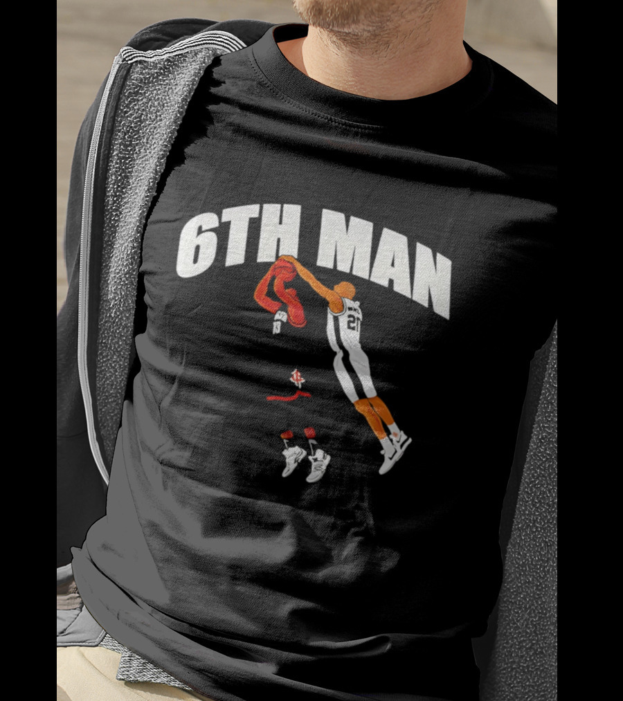 6th Man Harden Ginobili Basketball Dunk T-Shirt