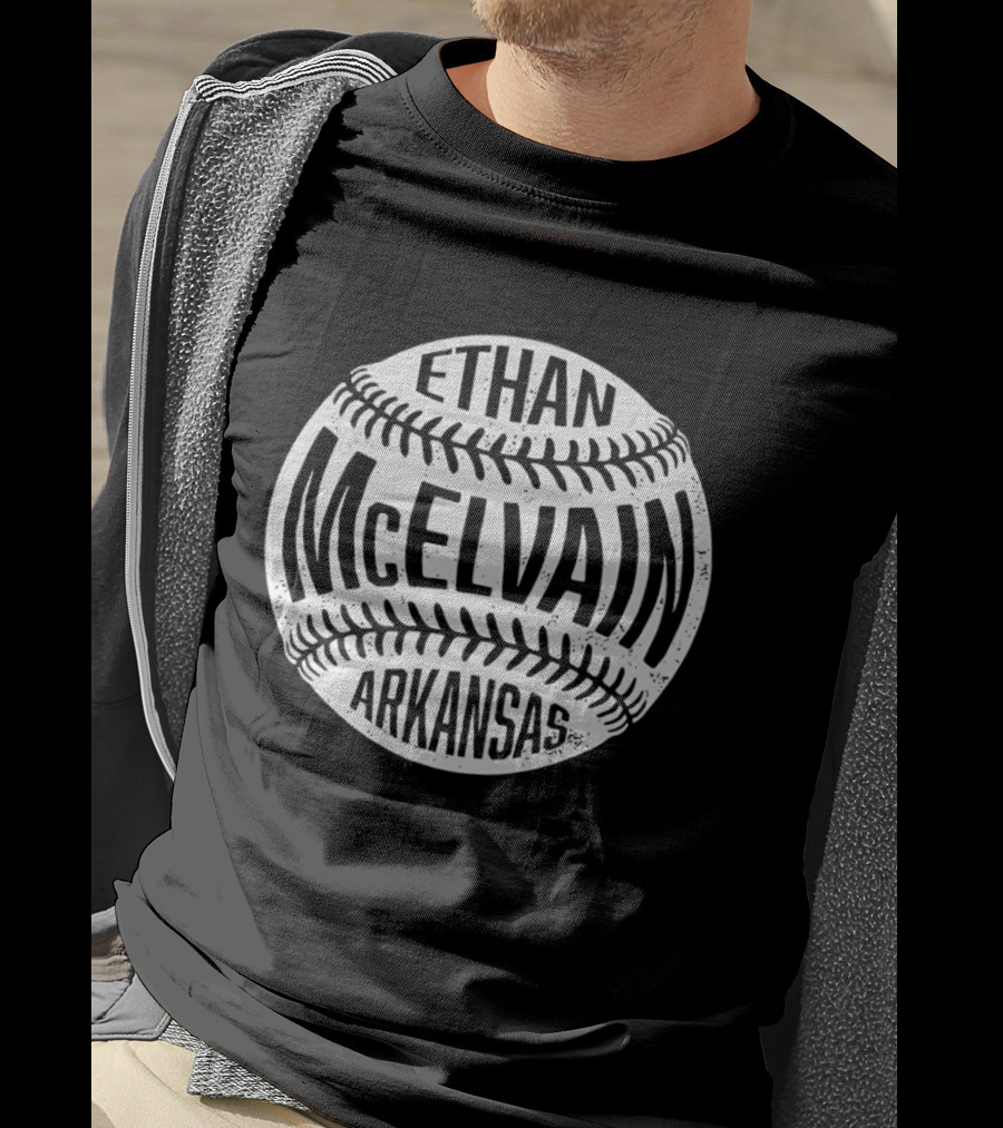 Arkansas Baseball Ethan McElvain T-Shirt