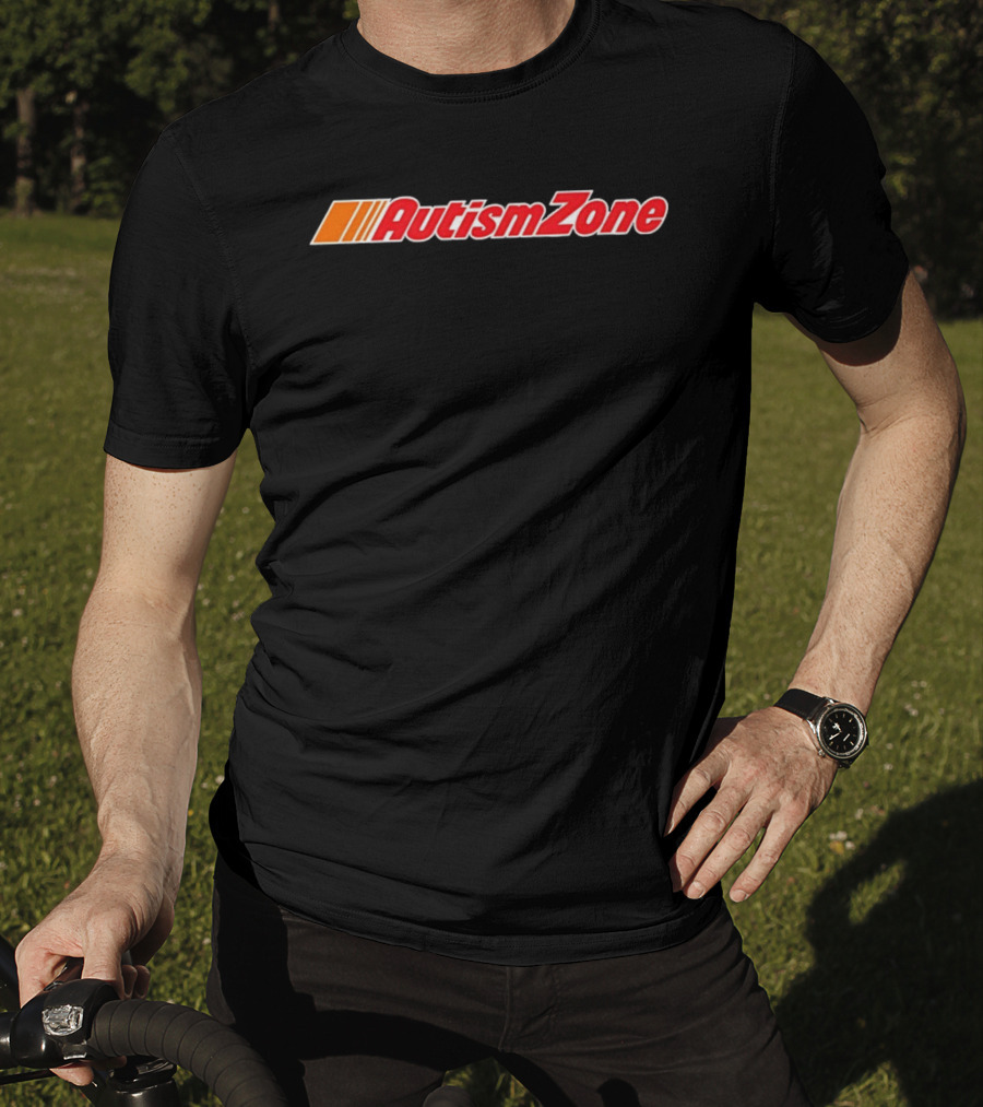 Autism Zone Racing Style Red And Orange T-Shirt