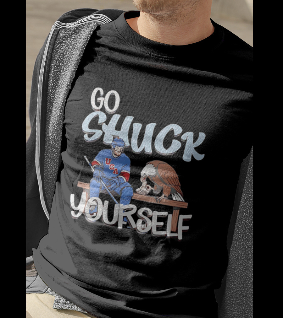 Go Shuck Yourself USA Hockey Team Eagle T-Shirt